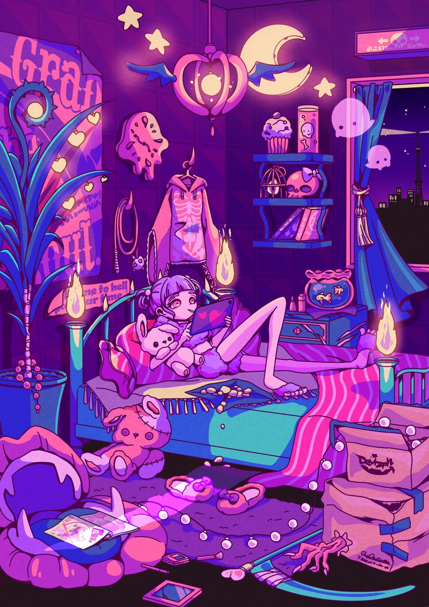 「#フォロワー1万以下の神絵師発掘したいごちゃごちゃポップな女の子描いてます 」|QooToyBoxのイラスト