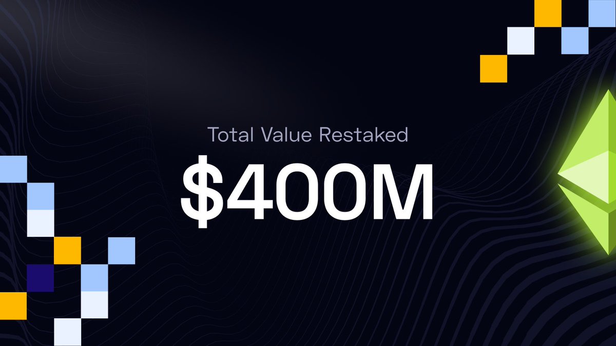 RenzoAI's tweet photo. Renzo crosses $400M TVL!

@eigencloud infinite ♾️ sum games!

ETH deposits never capped!

Restake now! [Link in Bio ☝️] https://t.co/E81sye7Vu1