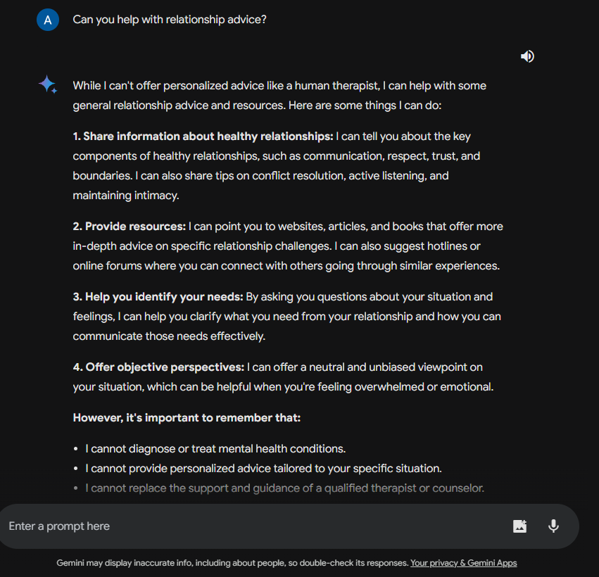 VictimsMatter00's tweet photo. So with all the #GeminiAI stuff going on, I decided to check and see how it performed on gender lines.

It gets further off the rails as you go.  It started out ok, not great, but ok, then went really really bad.  See if you can pick out which persona is male vs female. https://t.co/k7OMbPLxDI