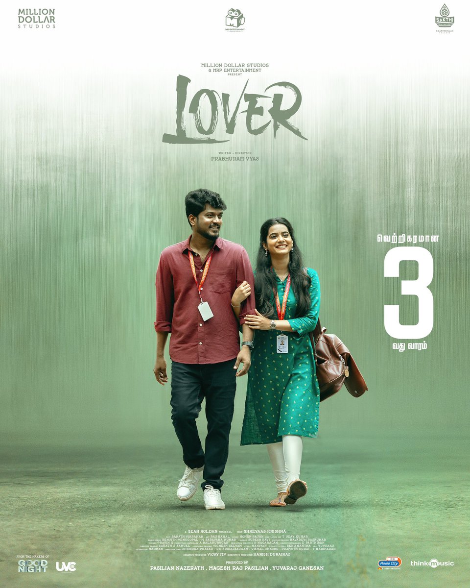 Thank you ❤️❤️ #Lover enters 3rd week in theatres..