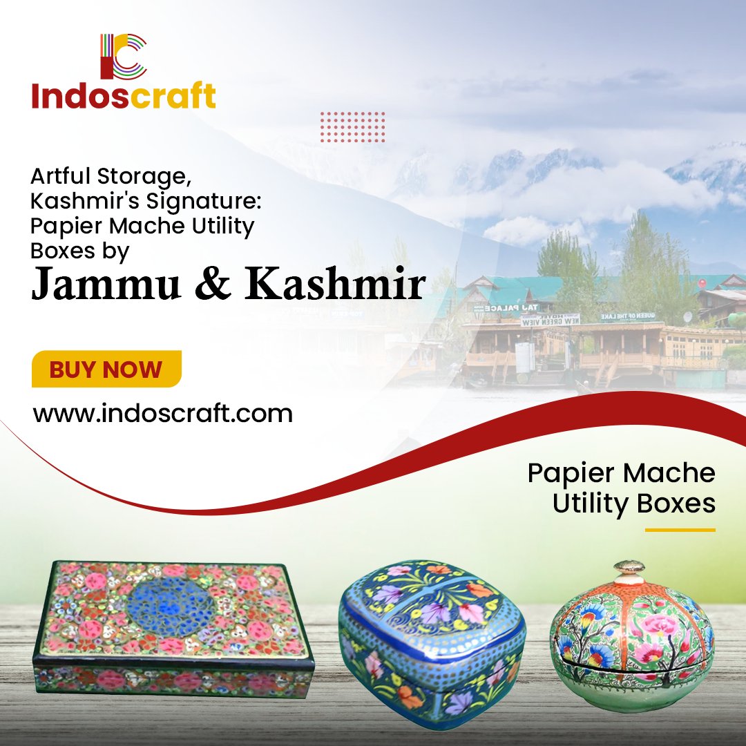 Indoscraft1's tweet image. Immerse in Kashmir's regal allure with Indoscraft's Papier Mâché Utility Boxes – a fusion of artful storage &amp;amp; cultural finesse! Elevate your space with Kashmir's intricate craft, each box reflecting tradition &amp;amp; elegance.
Shop Now: indoscraft.com
#Indoscraft #KashmirCraft