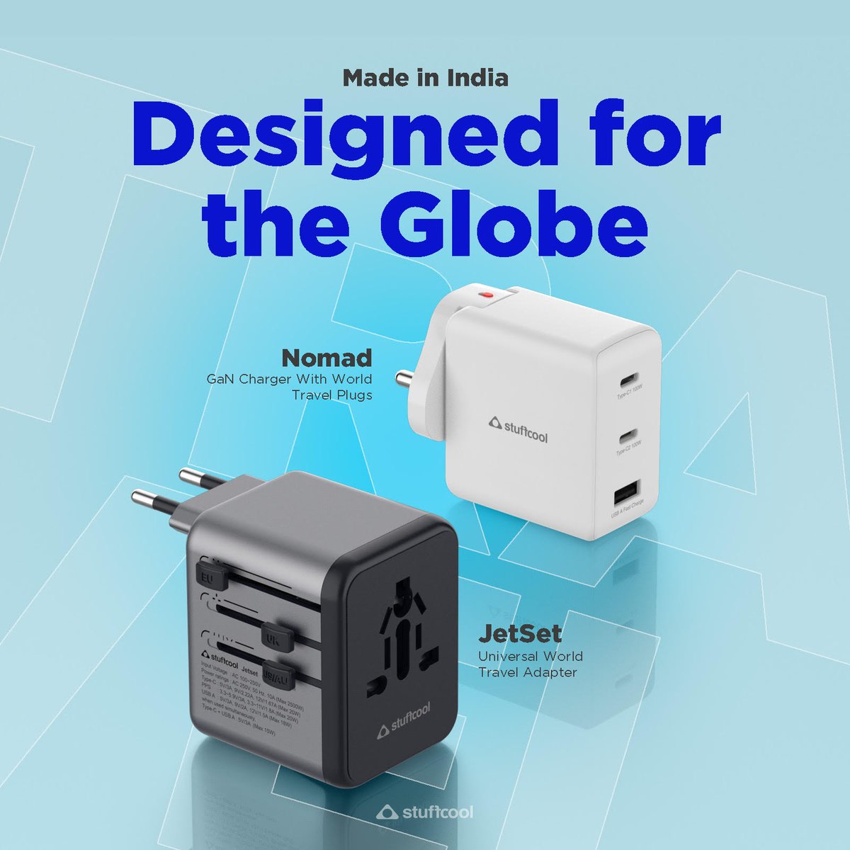 FYINine's tweet image. @Stuffcool 
Jetset and Nomad by Stuffcool: Your Ultimate Travel Companions

Full News - fyi9.com/jetset-and-nom…

#adapter #GaNcharger #stuffcool #technews