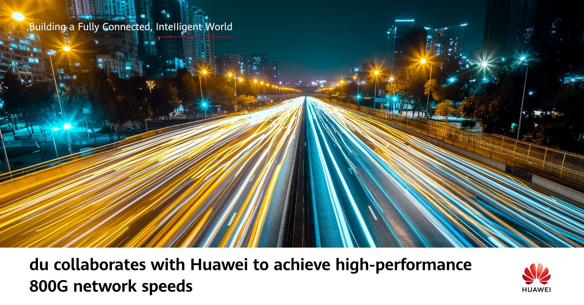 The joint effort between <a href="/dutweets/">dutweets</a>  and Huawei has showcased the capability of high-performance 800G transmission with a span of 1400km in the Super C+L band system. For details: bit.ly/3OS7Db0
For more about #800G, stay tuned for #MWC24: bit.ly/482yWGu