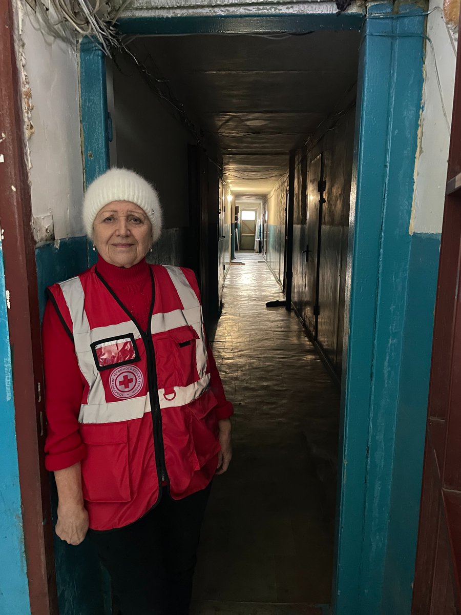 Angelaislost's tweet photo. I'm inspired by people who help others even while dealing with the consequences of conflict in their own lives. In Ukraine, they've been doing it for 2 years - like these @RedCrossUkraine staff and volunteers in Dnipro. https://t.co/F6dAqVHmo1
