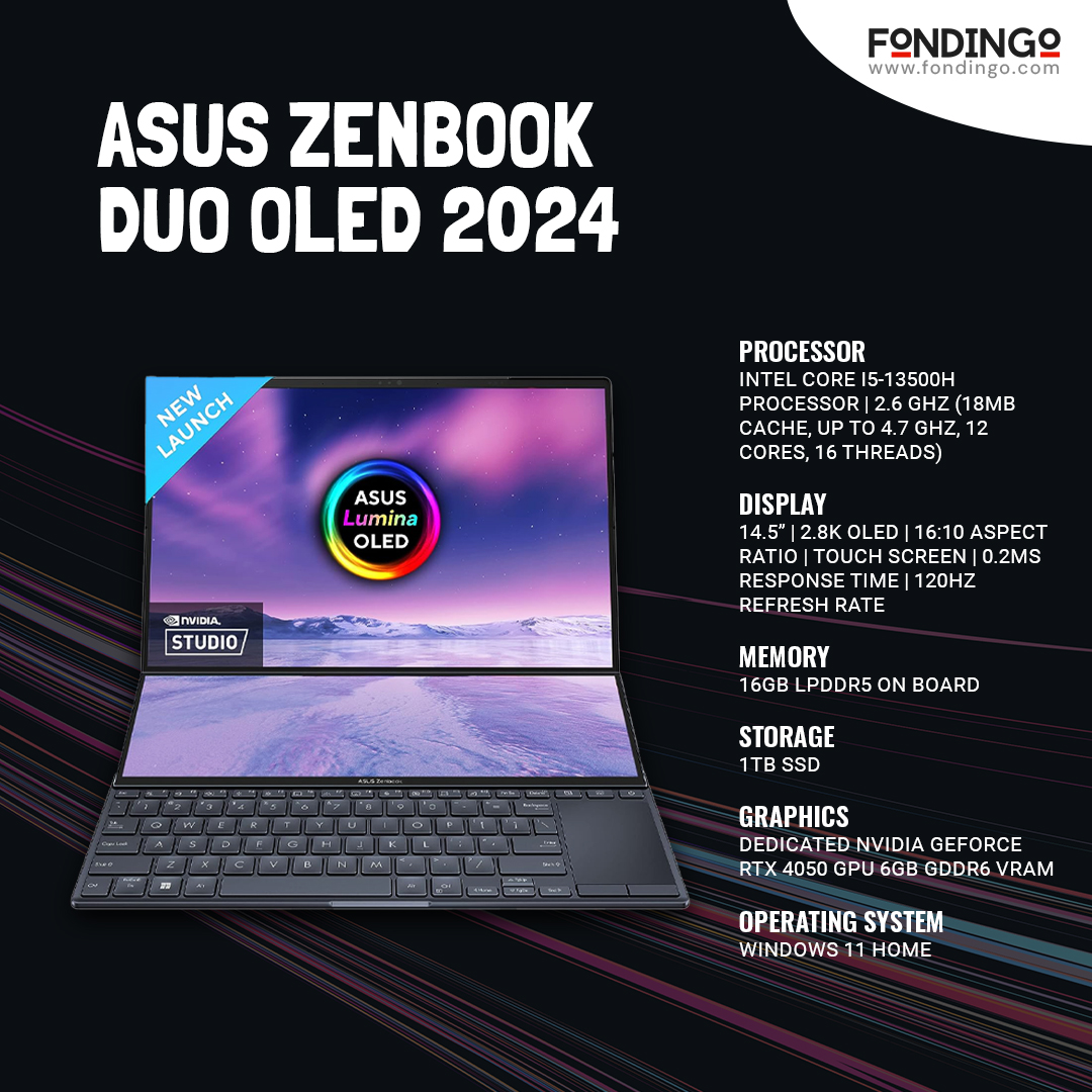 go_fondingo's tweet photo. Curious about the Asus Zenbook Duo 2024? Here's all you need to know. From its dual-screen design to powerful performance, explore the future of productivity and creativity. 

Read More: https://t.co/6gTxAXk0XV

#AsusZenbookDuo #Asus #Laptop #Laptops #Electronics https://t.co/GzCue45Naq