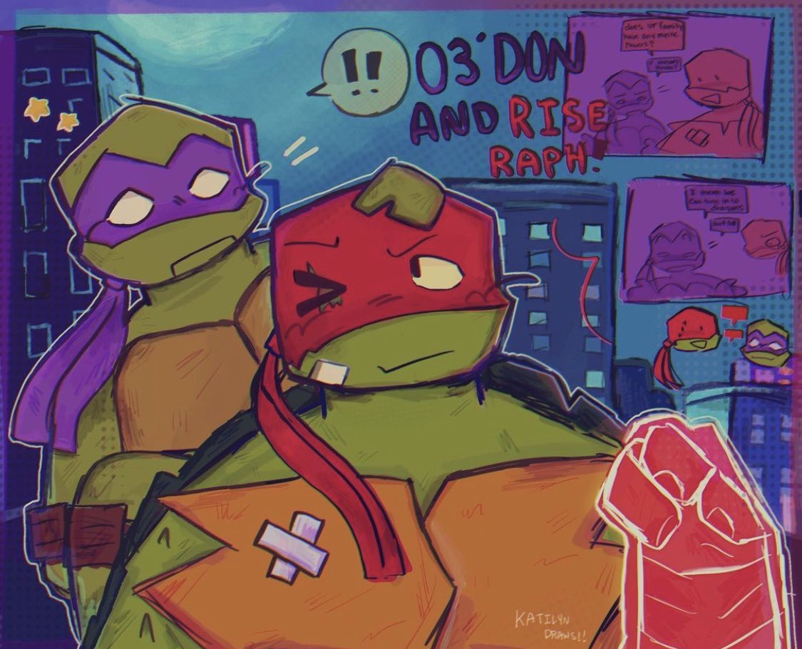 katilyndraws posting crazyy 🤦‍♂️ srry lmao
anyways they’re sillay

#tmnt #rottmnt #tmnt03