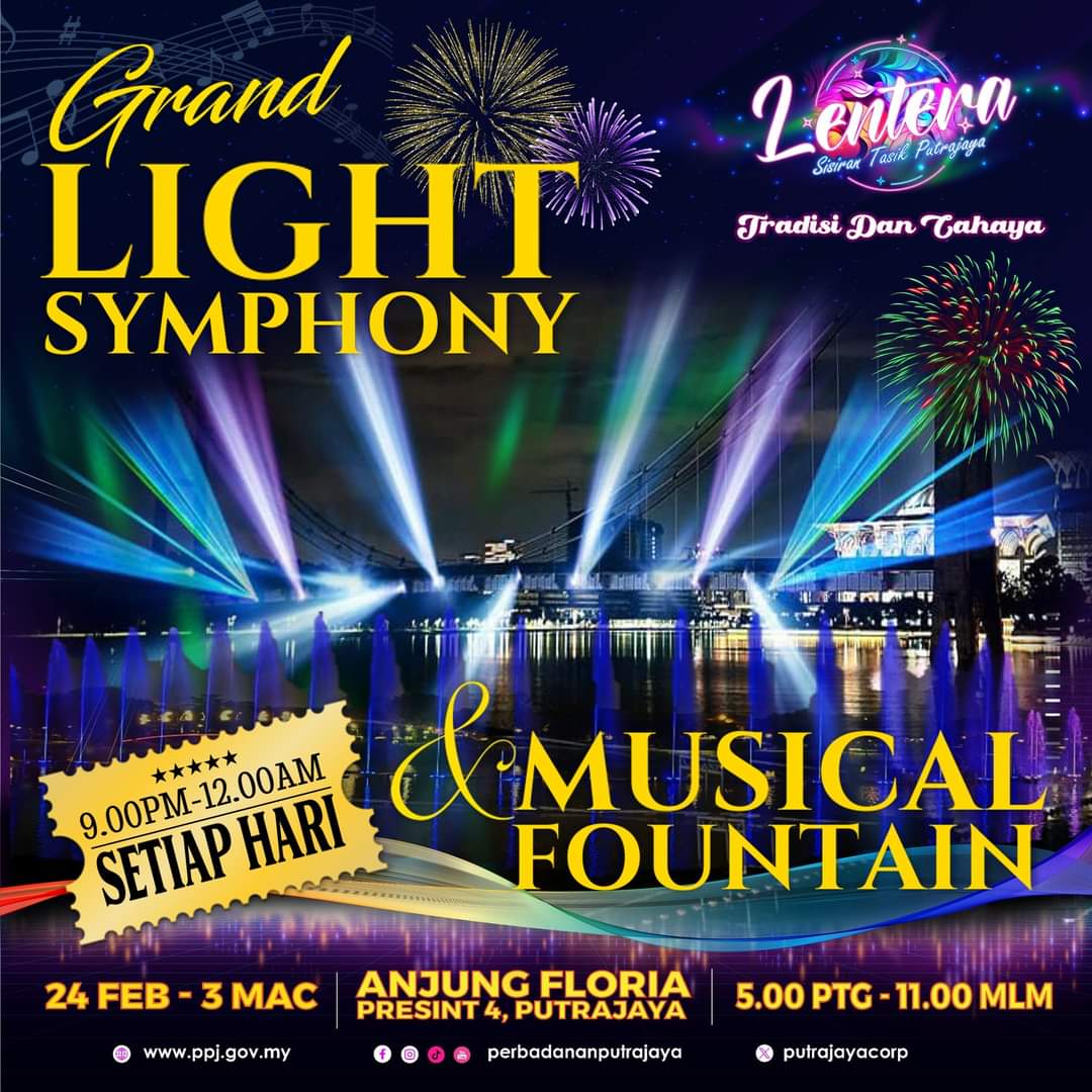 JaPenWPKL's tweet image. Dunia magika yang penuh tradisi dan cahaya, LENTERA PUTRAJAYA 2024 di Anjung Floria, Presint 4!!!😍😍😍

Mulai Sabtu ni, 24 Februari hingga 3 Mac 2024. Lebih 40 pengisian menarik dan istimewa menanti korang!🤩

Rugi wak tak datang OOTD💃🕺

#lentera #lenteraputrajaya2024 #lampu