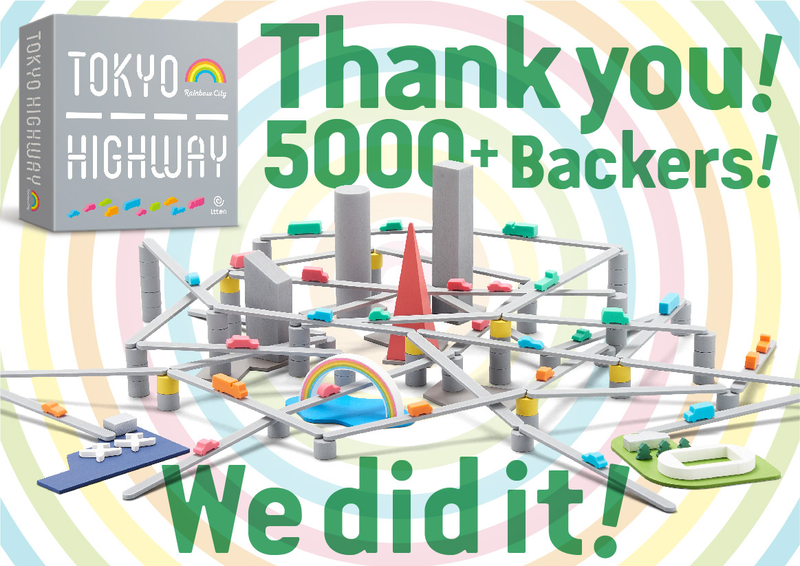 Thank you for supporting our game TOKYO HIGHWAY Rainbow City 🌈
#TokyoHighwayRainbowCity #boardgameJP