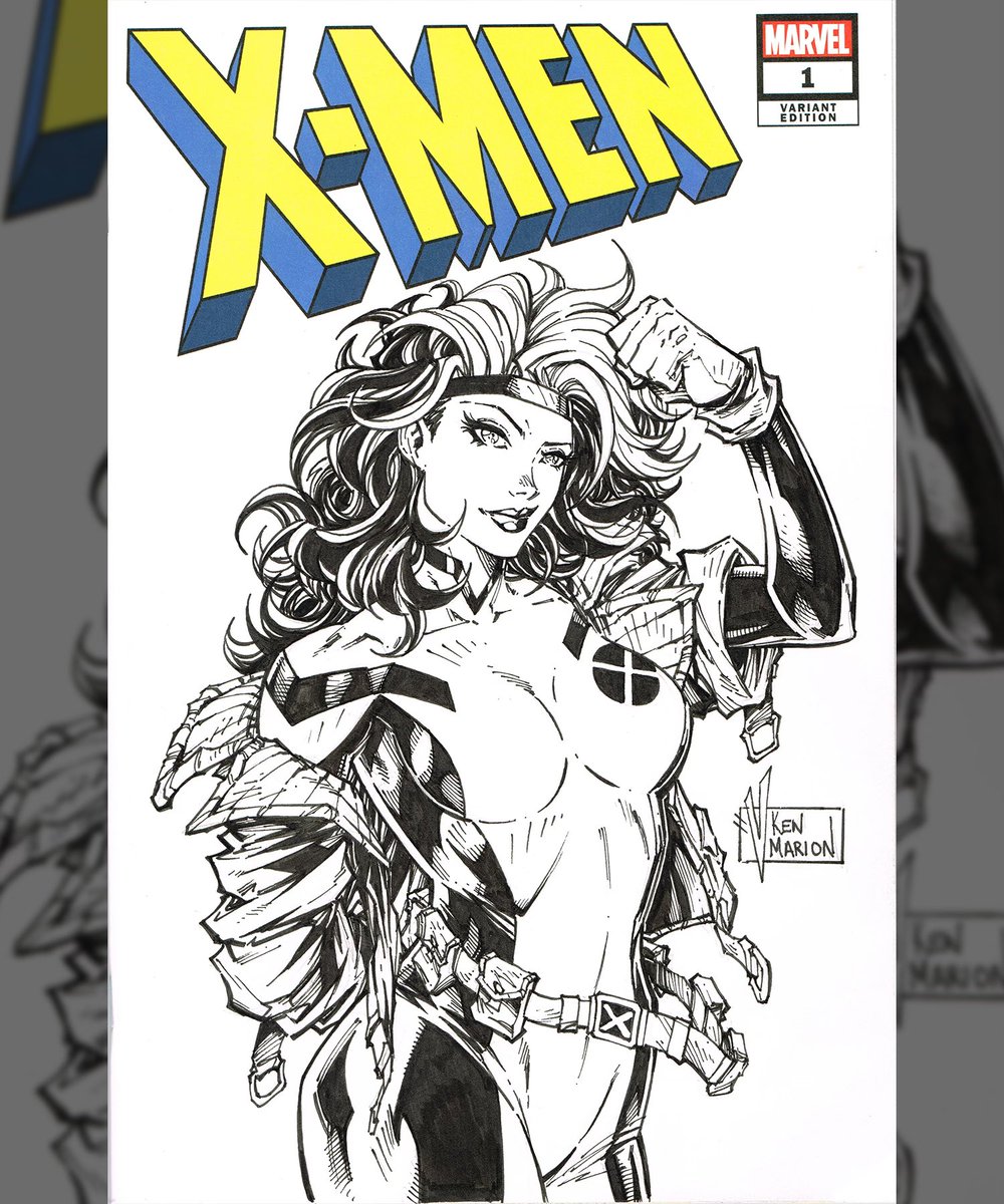 Rogue sketch cover commission! If you want a sketch of your own, email/message @ComicModern to purchase! 220.00 shipping and blank book included (I have mostly DC books available) #rogue #xmen #uncannyxmen #superhero #comics #anime #manga #comicart @Marvel @MarvelStudios