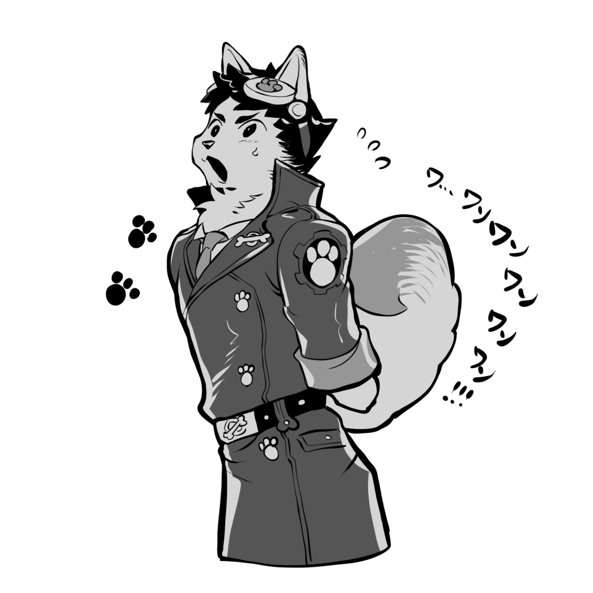 単体イラストの親友ワンワン🐕🐕 