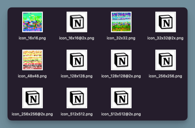 archetyped's tweet photo. FYI @NotionHQ several icons in v3.2.1 Mac app appear to be corrupted, causing issues when those icons are used throughout the OS. https://t.co/4rfed1W9qd