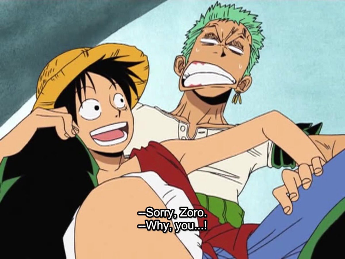 I saw this screenshot and HAD to redraw it #ONEPIECE #luffy #zoro #zolu