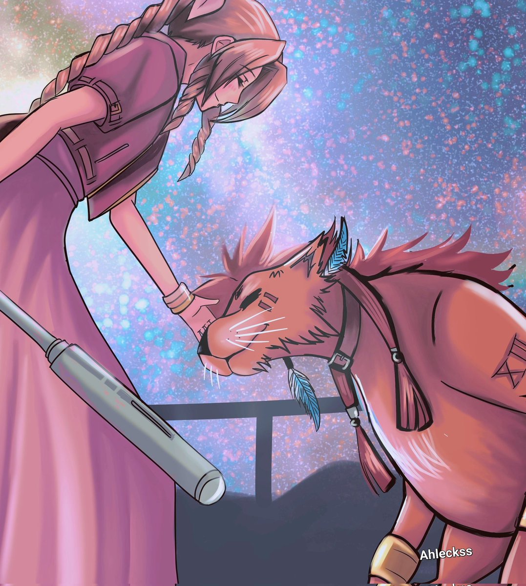 Ahleckss's tweet image. Hehe remember when I drew this ♡ I'm excited to see them again!

#nanaki #aerith #red13 #redxiii #AerithGainsborough #clerith #ff7 #ffvii #finalfantasyviirebirth #ff7rebirth