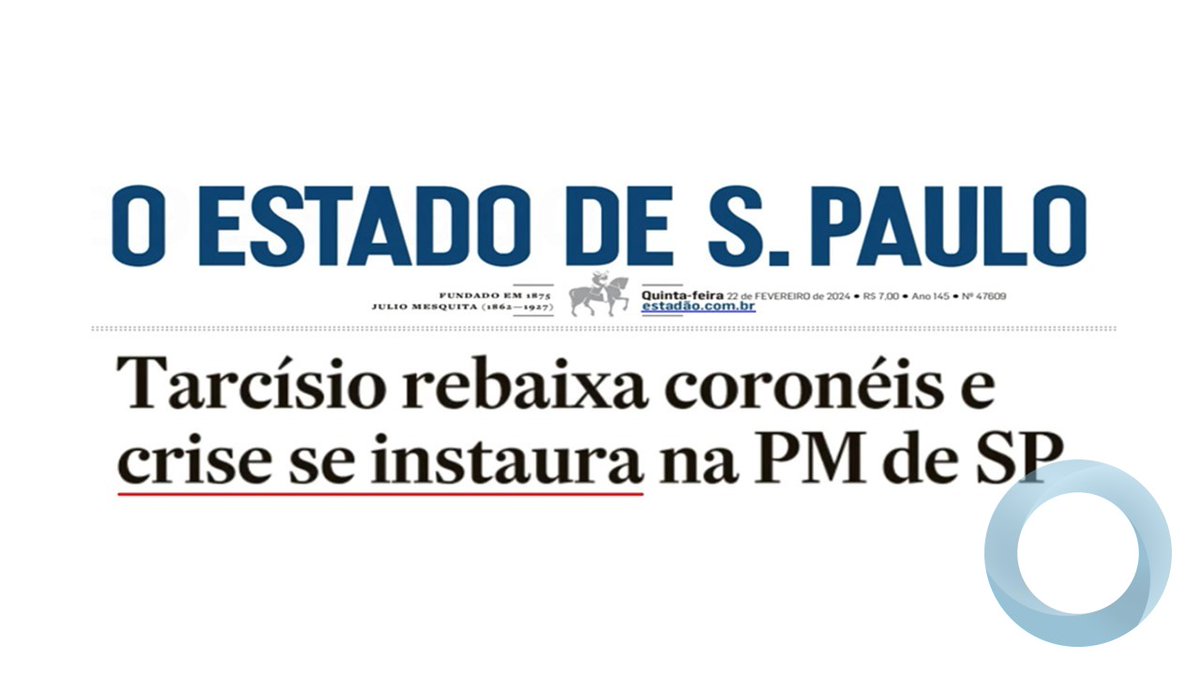DefesaNet's tweet photo. OESP centrou as baterias na Seg Pública SP, especial Sec Derrite, 
c  editorial e chamada capa.

Objetivo, é de desestabilizar a Seg P SP: administração e operações #DefesaNet @PMESP https://t.co/TXBfhVrgah https://t.co/x9CahG7YKh