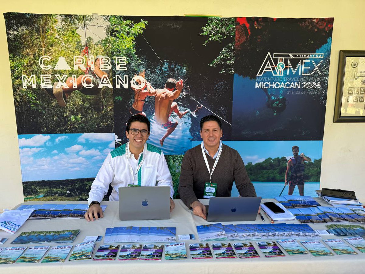 SedeturQROO's tweet photo. El #CaribeMexicano estuvo presente en el Adventure Travel Network (ATMEX) en #Pátzcuaro, #Michoacán. #ATMEX es el principal encuentro de turismo de aventura y naturaleza en nuestro país. Entre las buenas noticias, se destaca que #Chetumal, será sede en octubre de 2024. https://t.co/eARdS94o26