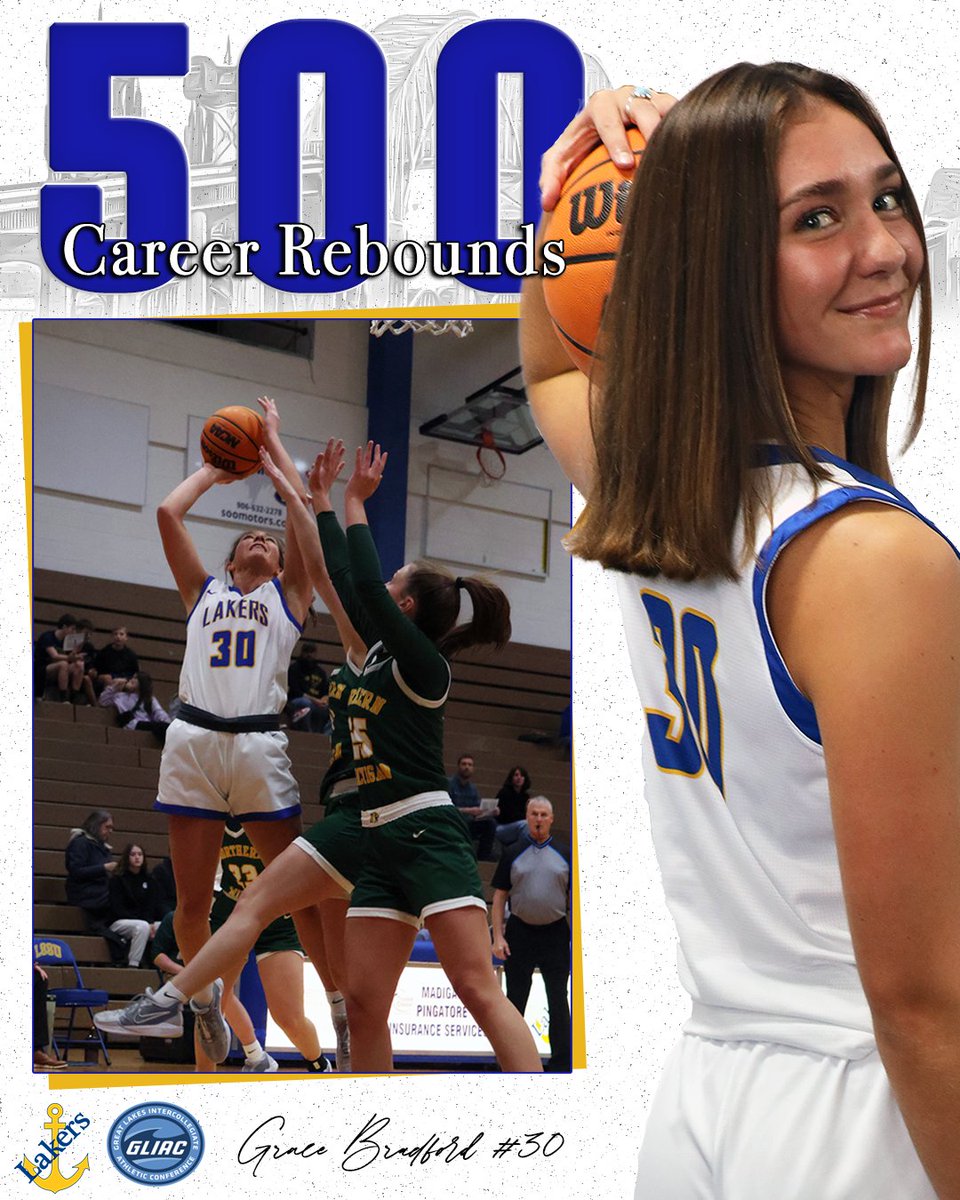 LakeStateWBB's tweet photo. With Grace Bradford's incredible night against the Panthers, having a career-high 21 rebounds, she has surpassed 500 career rebounds! 💪🔥

Huge congrats and here's to many more Grace! 🤩 https://t.co/I6JE0dEm92