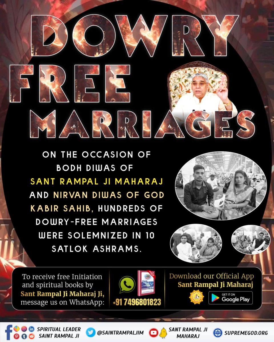 1rajkumar123's tweet photo. The initiative of #MarriageIn17Minutes by Sant Rampal Ji Maharaj is no less than a blessing to the society as by this the difference between a girl child and a boy is decreasing and girls are getting back their lost respect. https://t.co/g0RTjK2t5X