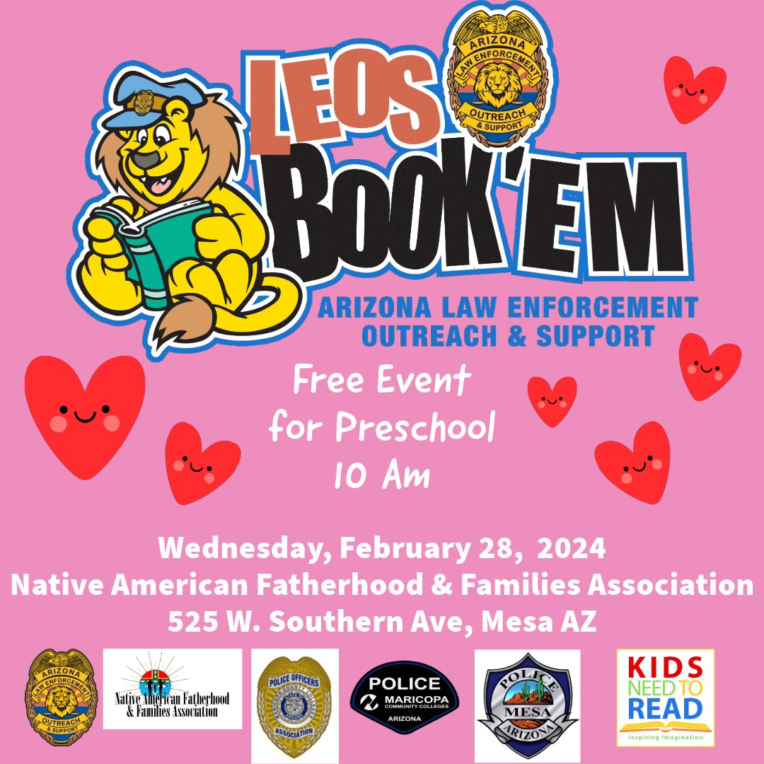 Coming up Next Week, Join @nativeamericanfatherhoodandfamilies and Arizona Leos for Book'em.