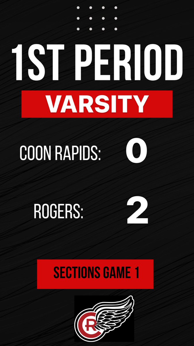 After 1-

Rogers goes up 0-2 over Cardinals.

CR: 0
R: 2

#cardinalhockey