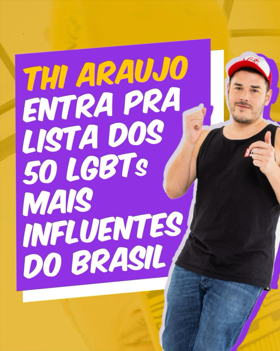 thiaraujo's tweet photo. Gente, que AGITO! Estou super feliz e honrado de entrar pra lista dos 50 LGBTs mais influentes do Brasil ao lado de tanta gente incrível e importante pra toda nossa comunidade. (1) https://t.co/j9CbERcSmK