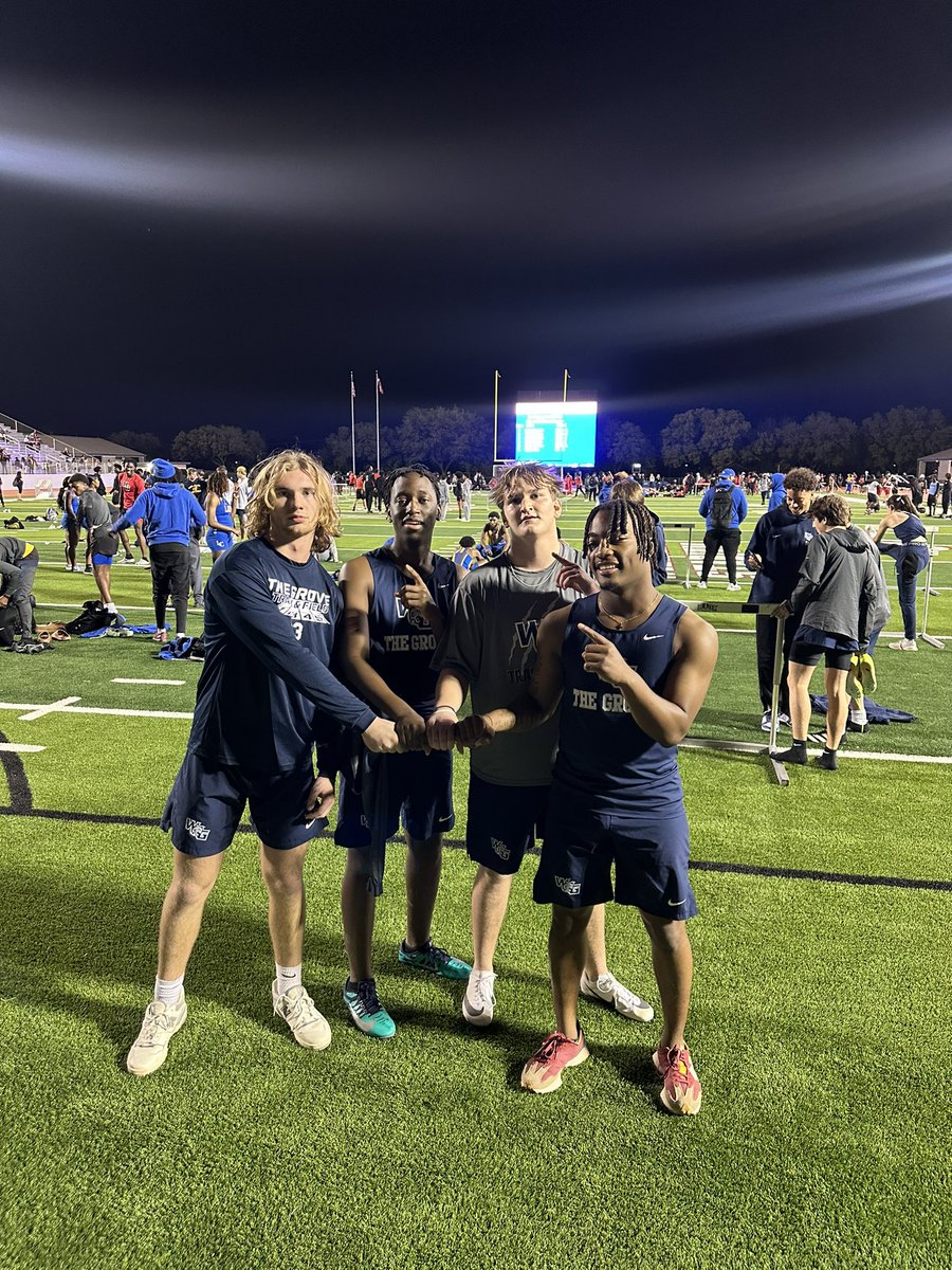 My varsity throwers pull out a #1 finish in the thrower’s relay!  Love these guys!!!