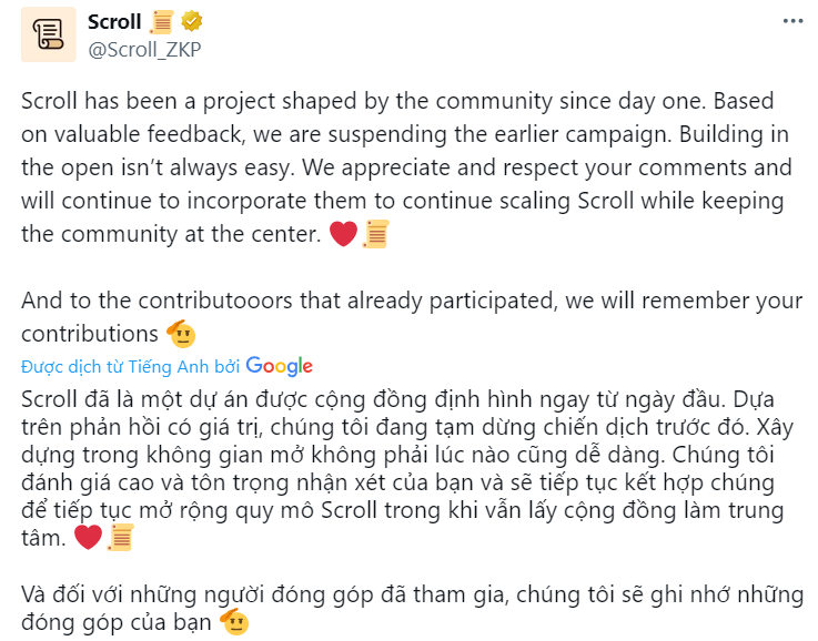 MartinHo99999's tweet photo. #ScrollSaga, một chiến dịch kiếm points trên galxe của #Scroll đã bị tạm dừng do phản ứng của cộng đồng.
Không biết là dừng tạm thời hay bỏ luôn, chứ thấy galxe passport là không mê. https://t.co/AIstwM0Ljx