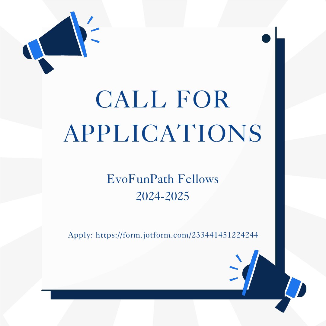 The EvoFunPath program is now inviting applications for the next round of fellows for the year 2024-2025! The deadline is Wednesday, March 6th, 2024. Submit your application here: form.jotform.com/233441451224244.