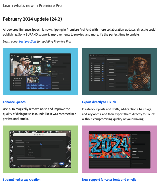 Hey there! Do you have Premiere Pro 24.2 yet? If not, please check the Creative Cloud app and choose Help > Check for Updates. I hope that works for you. <a href="/AdobeVideo/">Adobe Video</a> #videoediting #VIDEO