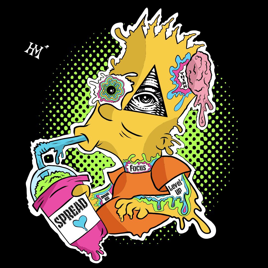 HustleMajic's tweet image. B A R T 
A R T 

🍹🥴🎭🎨🖌 

@TheSimpsons 
@complexcanada 
@WORLDSTAR 

Canvas Print Available 

* Ready to hang with sealed back

📧 : hustlemajicart@gmail.com 
For price &amp;amp; sizing availability.

#pinealvision
#unlearn
#unprogram
#wakeup 
#thematrix