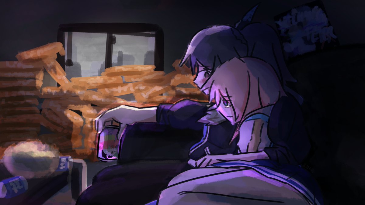 Its_HuTao's tweet image. "Pippin and Merry...what are they?"

"Cousins...They're cousins, March..."

from @AnnieAturday's modern AU 

#SilverMarch #MarchWolf(???)
#SilverWolf #March7th