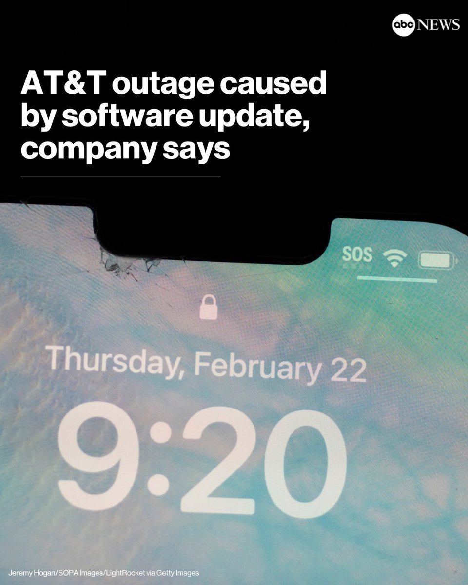 A temporary network disruption that affected AT&amp;T customers in the U.S. on Thursday was caused by a software update, according to the company.

Read more: trib.al/8B5lkRv