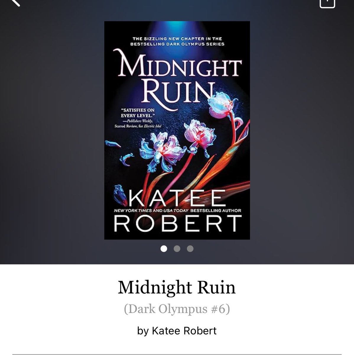 Midinight Ruin by Katee Robert 

#MidnightRuin by #KateeRobert #5970 #35chapters #316pages #119for30 #119of400 #Series #Audiobook #Book6of10 #NewRelease #9houraudiobok #DarkOlympusSeries #EurdiceCharonOrpheus #january2024 #clearingoffreadingshelves #whatsnext #readitquick