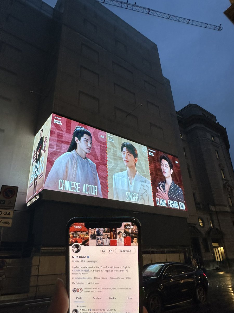 nutty_1005's tweet photo. I would have wanted to join the Milan festivities this year but sudden work emergency made it impossible... Thank you @xzhan_s for helping me check in at the big screens ❤️❤️
#MFW #MFW24 #GucciFW24 #TodsFW24 #XiaoZhanInMilan24 #XiaoZhanMFW24 #XiaoZhan https://t.co/oKfb8EefWN