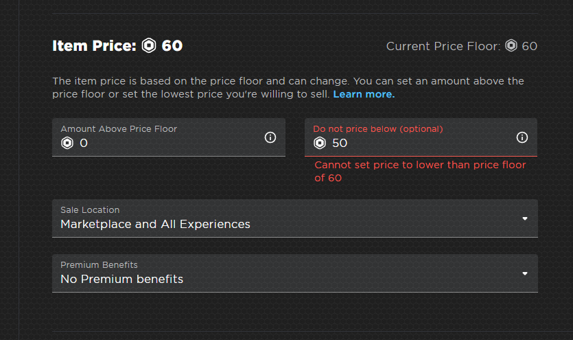 adri_ugc's tweet image. Roblox raised the price floor of every accessory category. 
Back - 120 
Hat - 60 
Face - 60 
Shoulder : 20 
Neck: 25 
Front: 25 
Waist: 60
Hair: 60
Layered Clothing: 60
#Roblox #RobloxNews #UGCRoblox #RobloxUGC