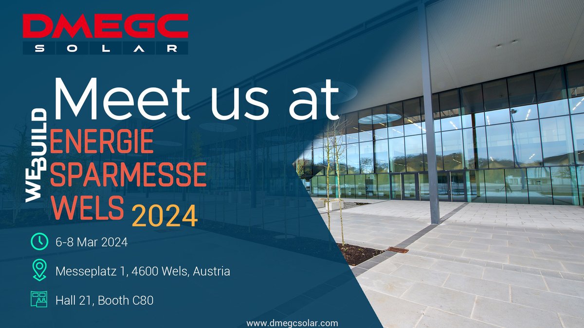 DMEGC_Solar's tweet photo. WEBUILD Energiesparmesse Wels is a place where innovation meets expertise, where you get to meet decision makers, expert speakers, exhibitors and trade visitors from all over Austria.

If you're feeling tired, don't forget the DMEGC booth is a place to relax and rejuvenate. 😉 https://t.co/WnsY7qOeB0