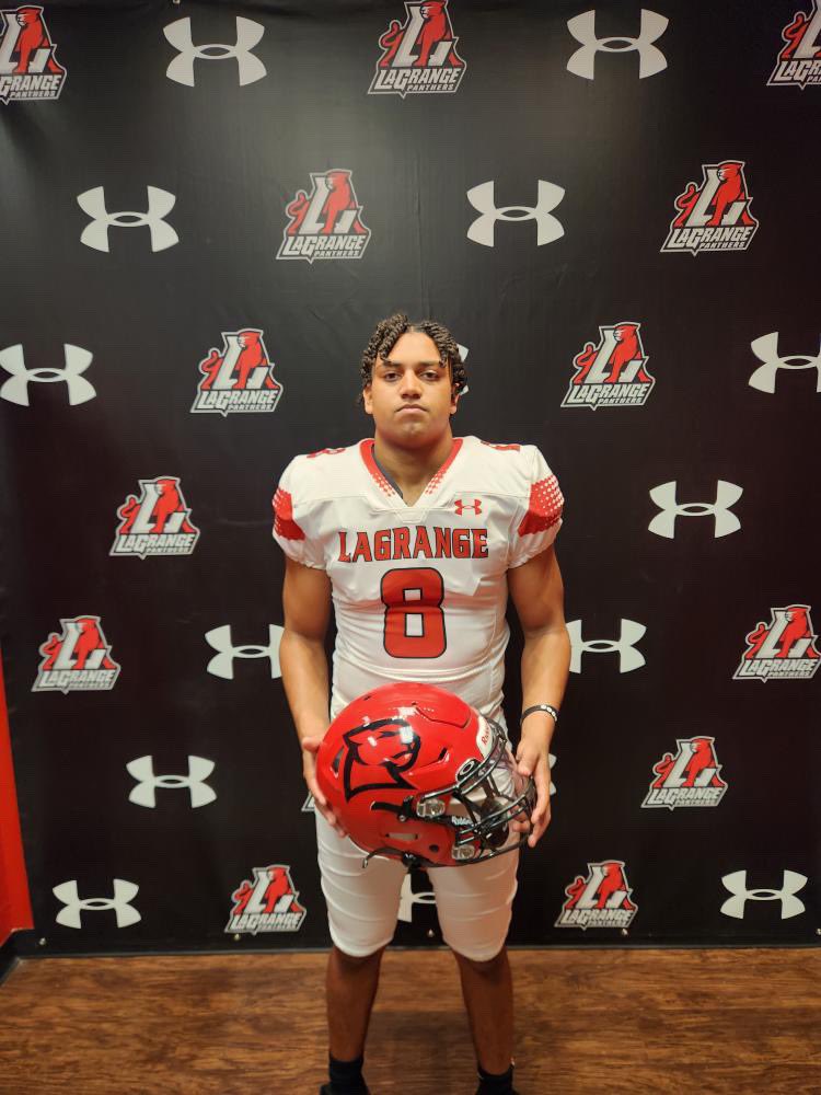 After a great talk and visit with @CoachWMD and @CoachChuckEhret I am blessed to receive an 🅾️ffer from Lagrange College! @coachmdavis07 @EthanJones54 @TrayGilbert5  @CM_gridiron @UnLockYourGame @HallTechSports1 @DawgNetwork @LCPanthers_FB