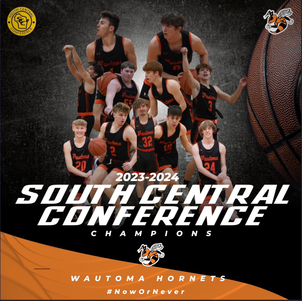 WautomaBoysBB's tweet photo. FOR THE FIRST TIME IN 40 YEARS
THE WAUTOMA HORNETS ARE SOUTH CENTRAL CONFERENCE CHAMPIONS‼️

#NowOrNever
#wisbb https://t.co/BLrQAxyngB