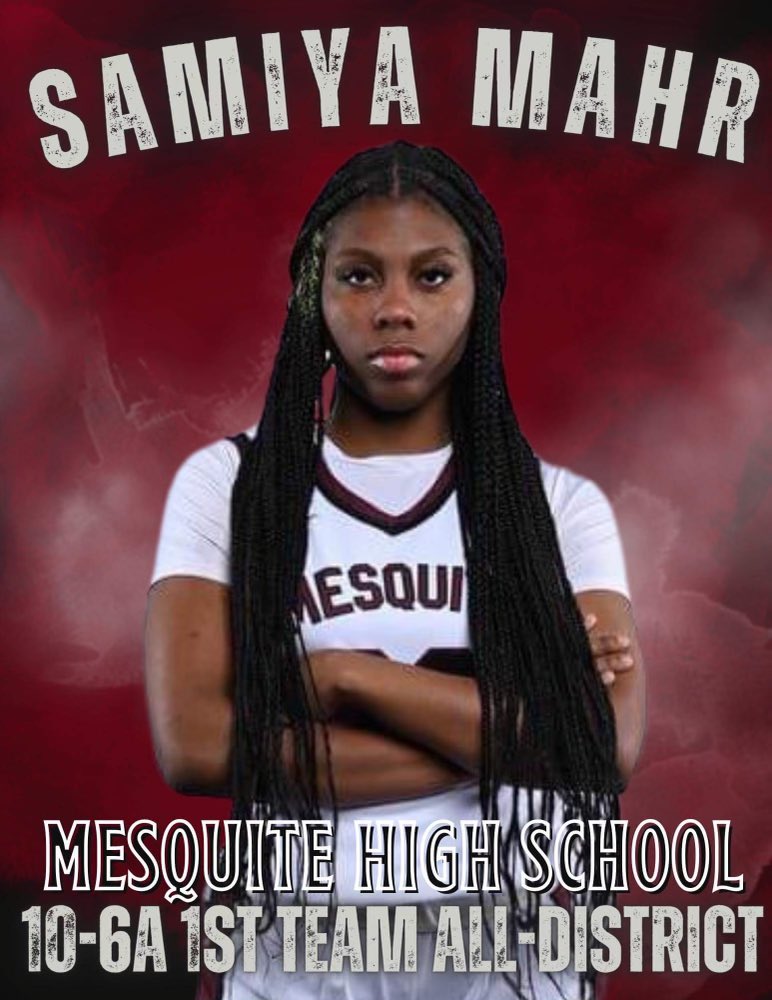 Huge S/O to Samiya Mahr (<a href="/SamiyaMahr/">Samiya Mahr</a>) for making 1st Team All District in District 10-6A. She dominated down low for us and rebounded the ball with reckless abandon. The future is bright for this 2025. She expanded her game and hit some huge 3’s this year.
