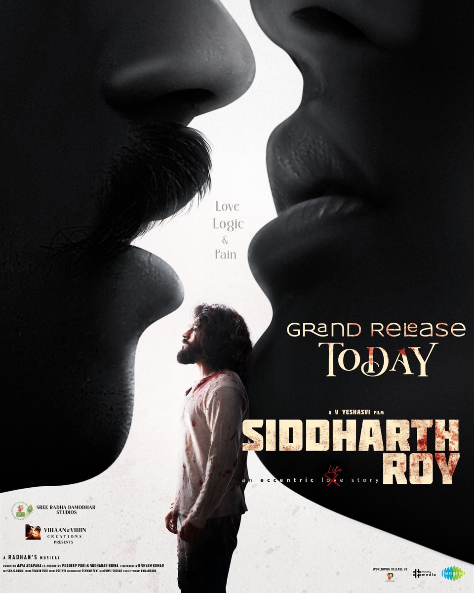 The Day is Here!❤️‍🔥

Experience the Madness of #SiddharthRoy on big screens😍

Grand Release Today💥

Book Your Tickets Now🎟
- linktr.ee/SIddharthRoyTi…

<a href="/DirYeshasvi/">V Yeshasvi</a> <a href="/radhanmusic/">Radhan Music</a> <a href="/prawinpudi/">Prawin Pudi</a> <a href="/Nandinireddy/">Nandini Reddy</a> <a href="/BharathiAnand/">bharathi anand</a> <a href="/srd_studios/">SRD Studios</a> <a href="/VihaanVihinC/">Vihaan & Vihin Creations</a> <a href="/saregamasouth/">Saregama South</a>