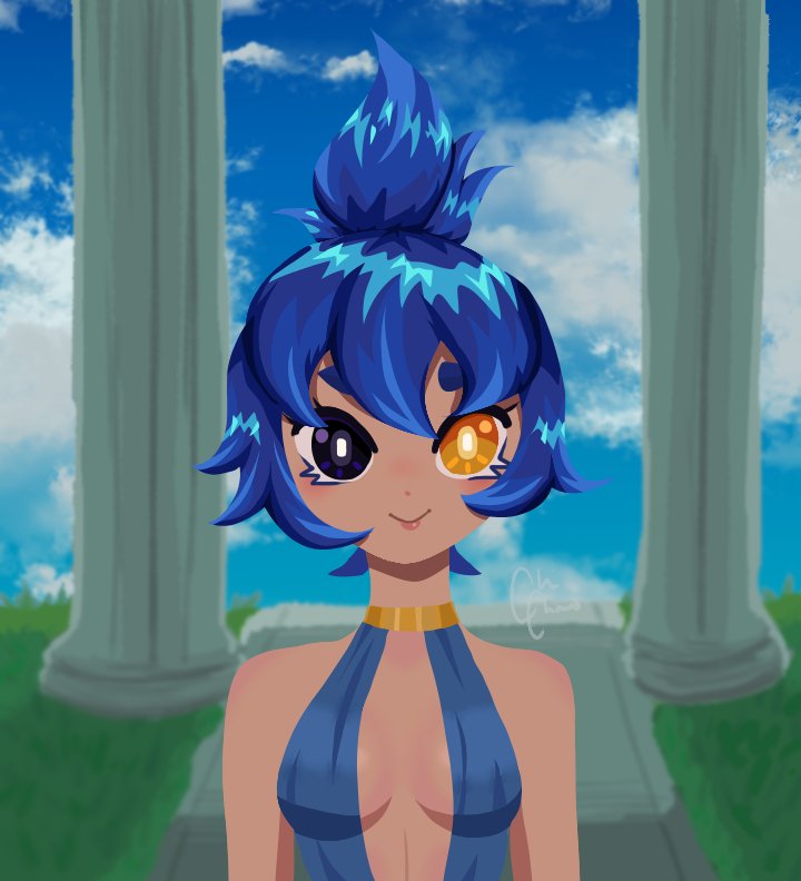 Chi_Charo_'s tweet image. I've been loving this style! 💙🩵