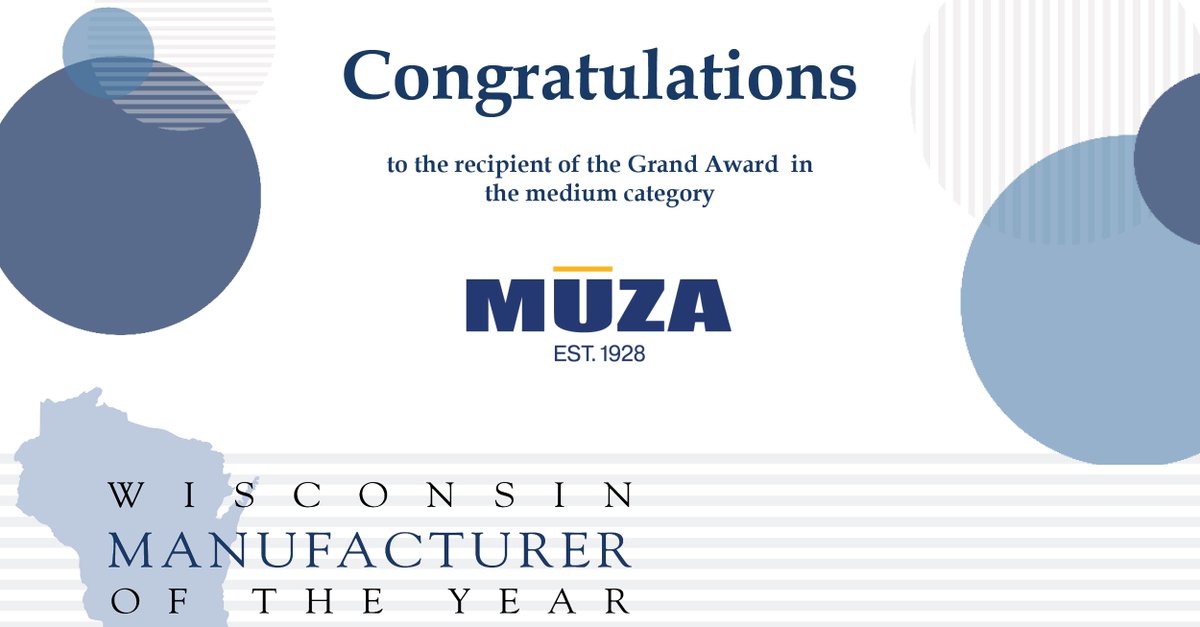 Congratulations to the winner of the Grand Award in the medium category, Muza Sheet Metal! #WIMOTY