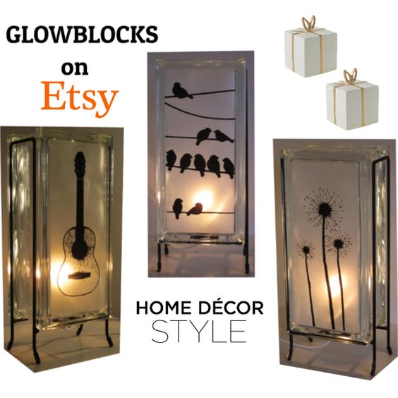 etsy.com/shop/Glowblocks FREE SHIPPING #freeshipping #etsy #lamps #nightlights #gifts #retro #handmade #lamp #giftideas #glassblock #dandelions #guitars #dandelion #birds #weddinggift #weddinggiftideas #weddinggifts #shoponline #shopsmall #springdecor