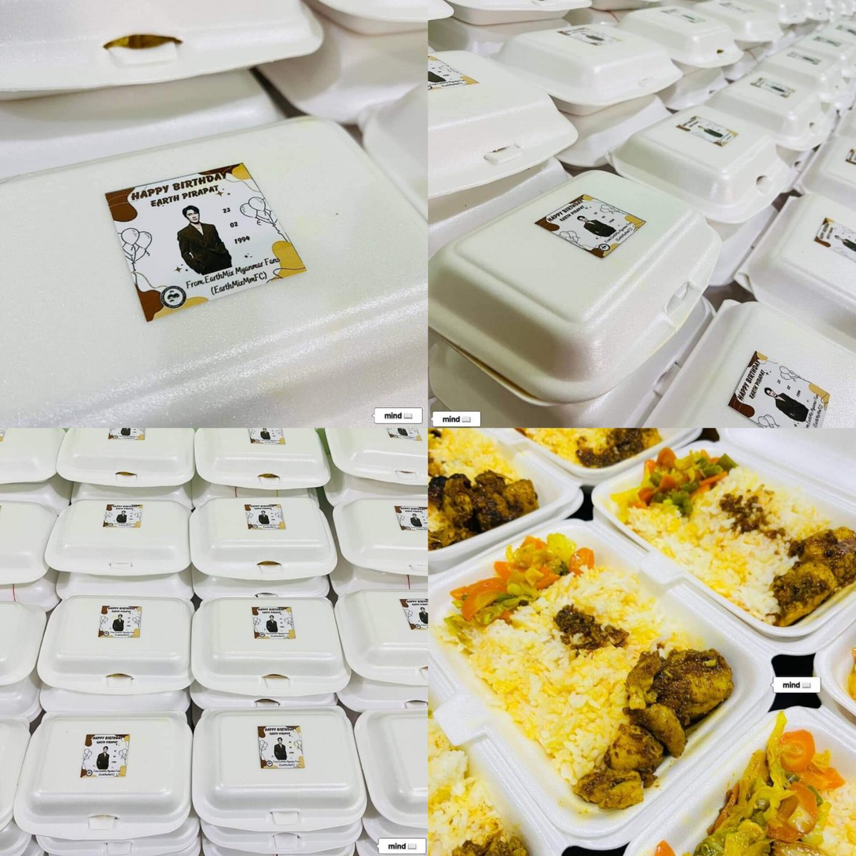 EarthMixMmFC's tweet photo. Happy Birthday P'Earth  🎂
Donation project for Earth 30th birthday 🤎🤎 @Earth_Pirapat
We donated Lunch Box 200pcs to needy people in Myanmar 🇲🇲 

#ProjectforEarthBD2024
#ExploreOurTheEarth2024
#EarthPirapat https://t.co/yHMXPpwELc