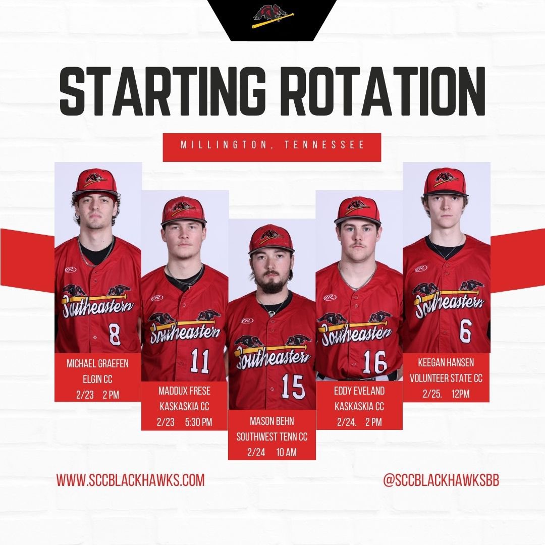 Southeastern CC BSB (@sccblackhawksbb) on Twitter photo How the Blackhawks match up this weekend How the Blackhawks match up this weekend