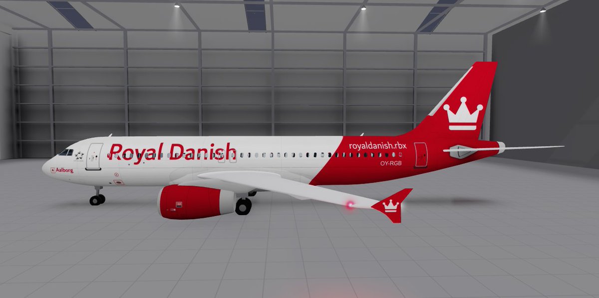 RoyalDanishCCS's tweet photo. Andddd..... presenting the first aircraft in our regular livery, OY-RGB nicknamed "Aalborg". Our entire main fleet will now use this livery. What are your thoughts?❤️ #CabinCrewSimulator #CCSLivery https://t.co/2kKT8TIZPI
