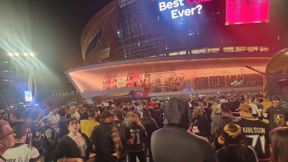 <a href="/GoldenKnights/">Vegas Golden Knights</a> what's going on outside <a href="/TMobileArena/">T-Mobile Arena</a> ? 

<a href="/JesseGranger_/">Jesse Granger</a> 
<a href="/SinBinVegas/">SinBin.vegas</a>