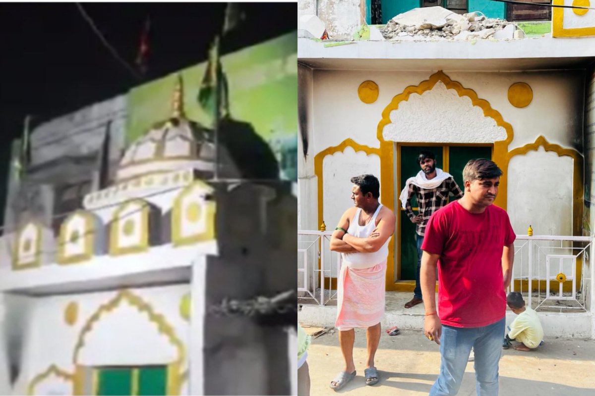 subhi_karma's tweet photo. Last week a 13-year-old Hindu girl was abducted by Mohd Imran in Bilaspur, Chhattisgarh. While looking for the minor Hindu activists found a Mosque built over PM Awas House illegally. When entered the structure, they recovered over 100s of pictures of Hindu women with such signs: https://t.co/eG8tiY4rWV