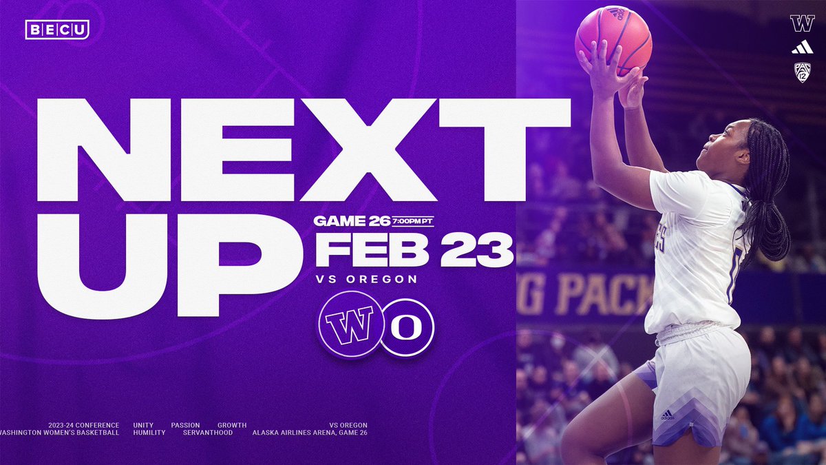 Dawgs 🆚 Ducks

Taking on Oregon tomorrow at 7 p.m. for a 🟣PURPLE OUT🟣 in Alaska Airlines Arena!

#Becoming x #DawgFight