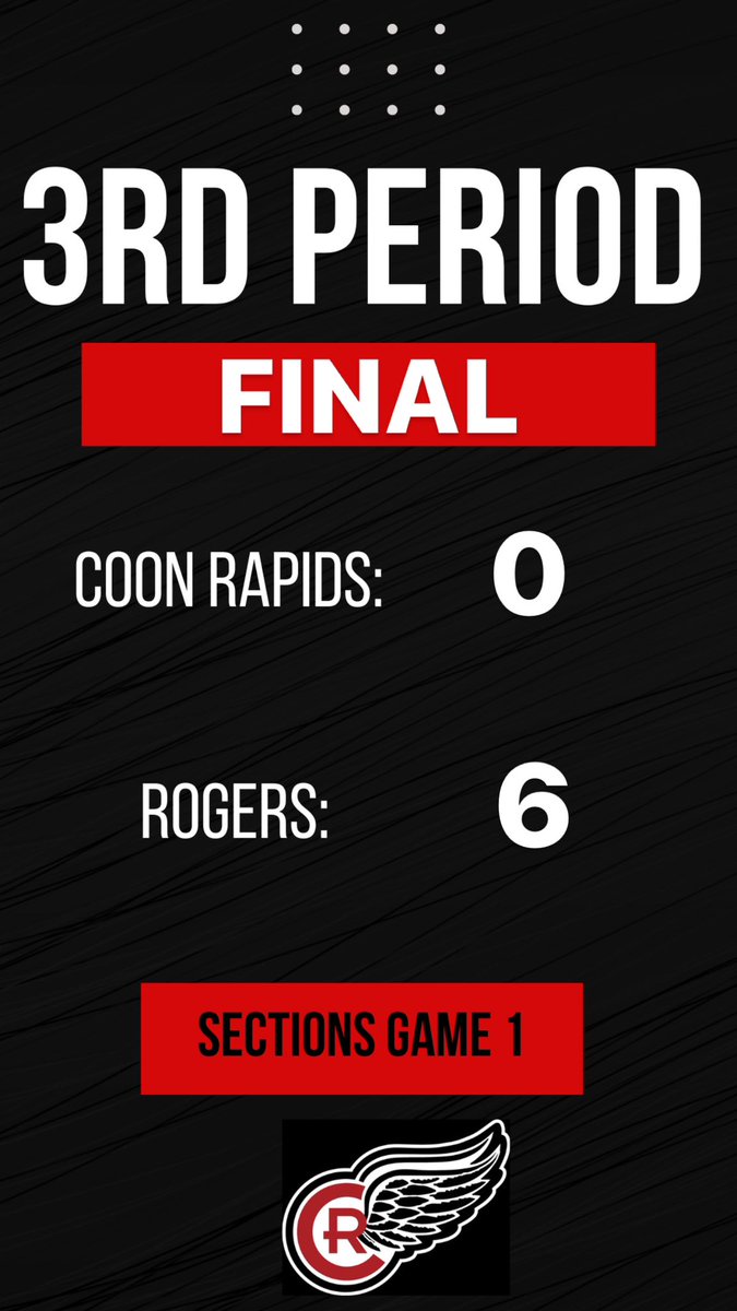 Final-

Cardinals drop to Rogers 6-0.

#cardinalhockey