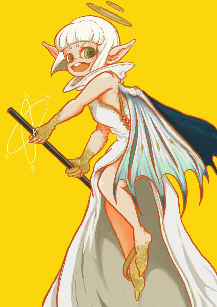 redfrogyono's tweet photo. ヨノスケ　人外天使👼

いつもと違う筆で塗ってみた！ https://t.co/VMsxEMOBlj